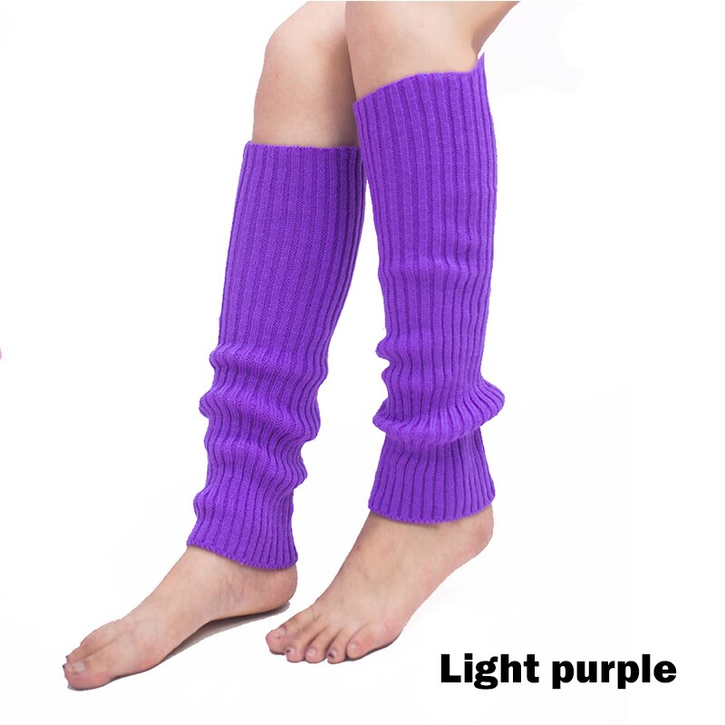 Punk Solid Black Cool Knit Long Socks Women Outdoor Knee High Elastic Leg Warmers Lady Warm Slim Gothic Hip-hop Rock Sock: light purple