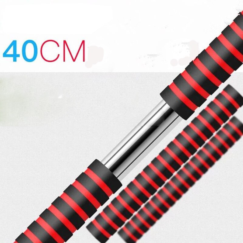 Dumbbell Extension Bar Foam Padded Threaded Arm Strength Training Barbell Built Extension Rod Extender Indoors Fitness Tools