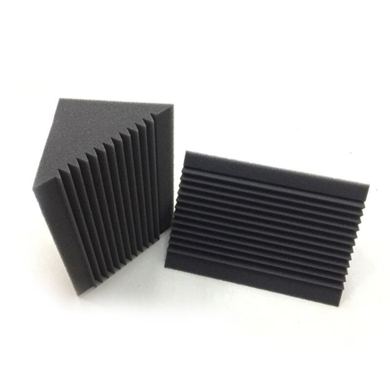 Trampa de absorción de sonido para estudio, espuma acústica de carbón/Negro, insonorizada, esquina de pared, 12x12x24 cm, 6 uds.