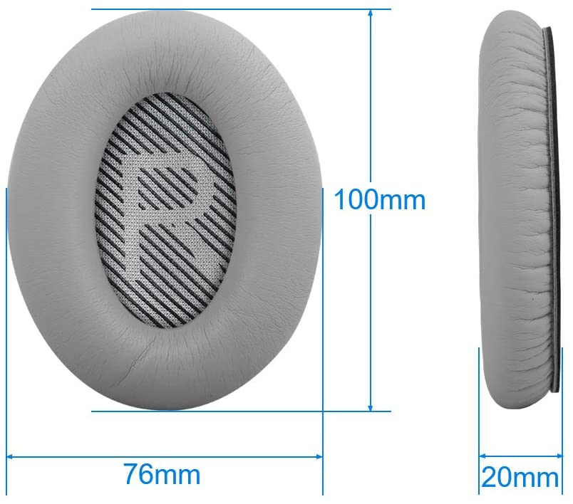 Vakiona korvaavat korvatyynyt bose quiet comfort 35 (qc35)  - ja quietcomfort 35 ii (qc35 ii)  -kuulokkeille: Harmaa