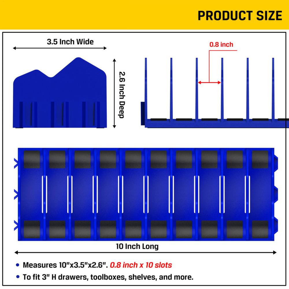 Practical Plier Organizer Space-Saving Plier Storage Holder Tools Set For Cutters Hammers Hand Garage And Workshop: Blue
