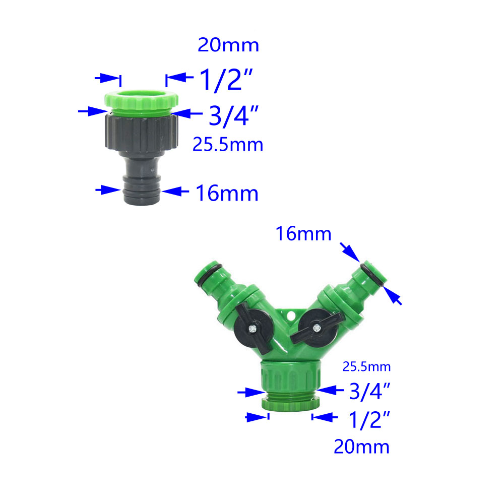 1/4" Hose Drip Irrigation System 360 Degree Adjustable 8 Hole Sprinkler Kit Garden Watering Inserting Ground Micro Flow Dripper