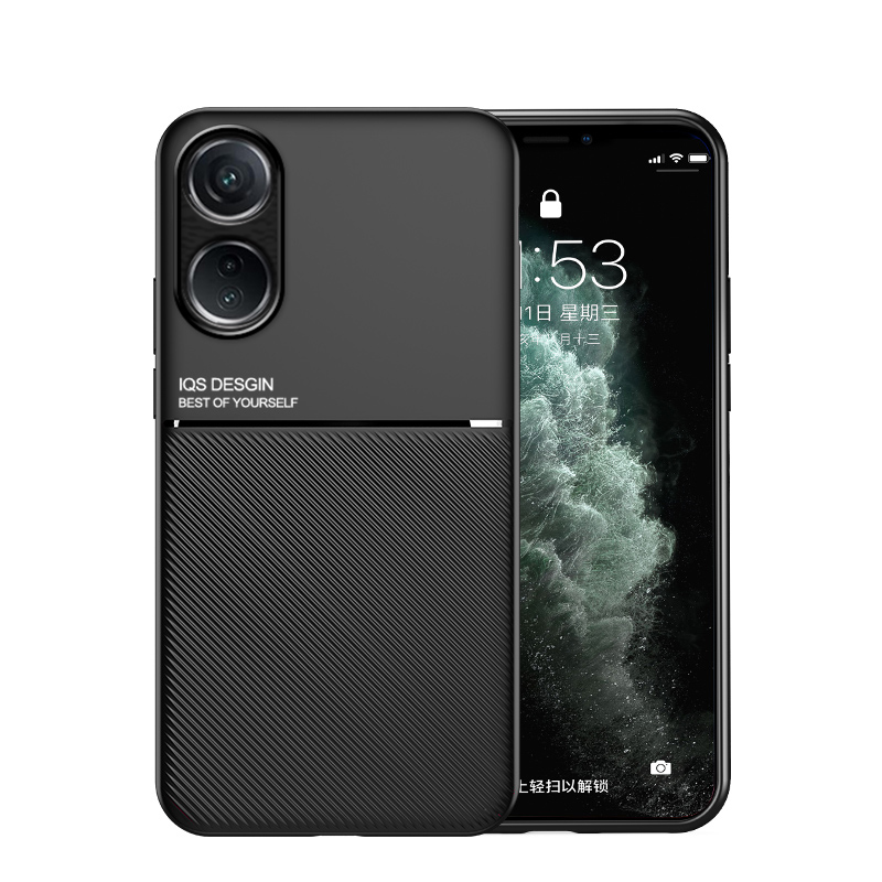 etui na telefon OPPO A78 A 78 4G z magnetycznym uchwytem i teksturą skóry etui na telefon OPPO A 78 A78 6,43" CPH2565 Wstrząsoodporna miękka tylna obudowa