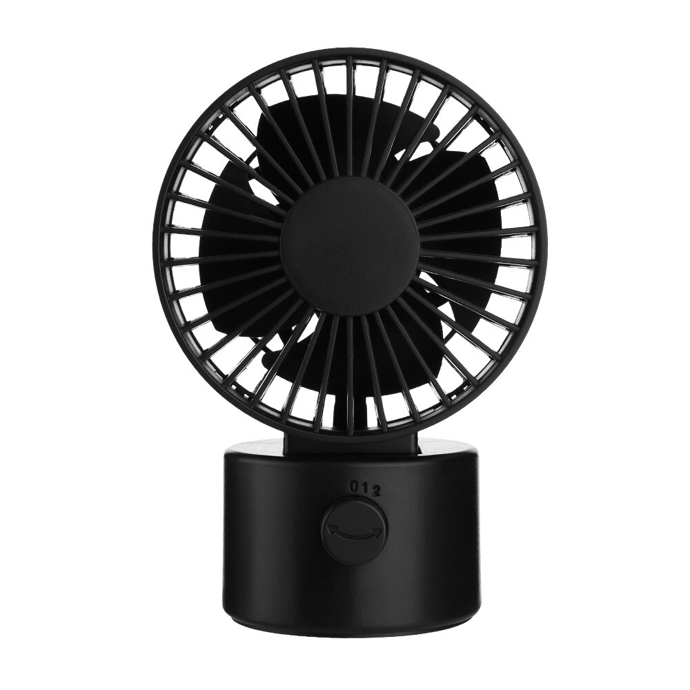 Mini USB Fan Portable Small Silent Home Office Desk DC 5C Electric Oscillating Standing Fan Noiseless Summer Cooling Fan Car Fan: Black