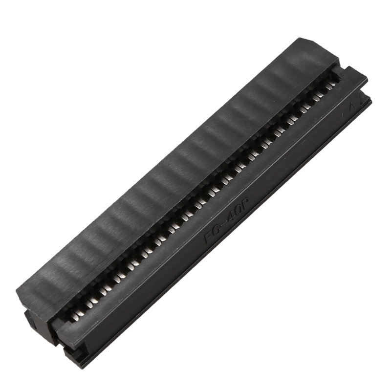 10 Pcs Black Dual Row 40 Pin IDC Socket Connector Female Header FC-40P