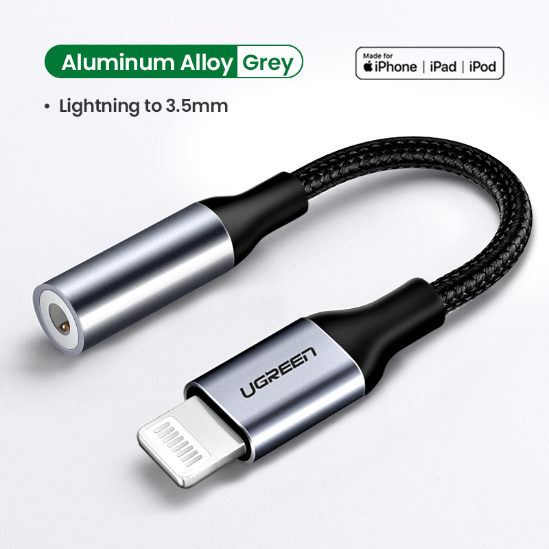 UGREEN Headphones Adapter for Apple MFi Certified Lightning to 3.5mm Jack Converter for iPhone SE/11/11 Pro Max/X XR XS XS Max
