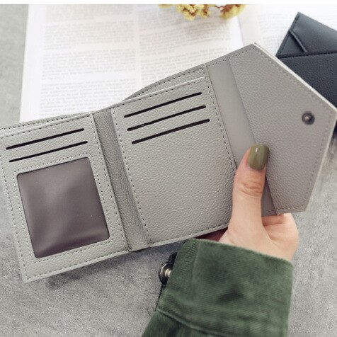 Kærlighed broderi bogstaver simple kvinder kort lille pung kvinder