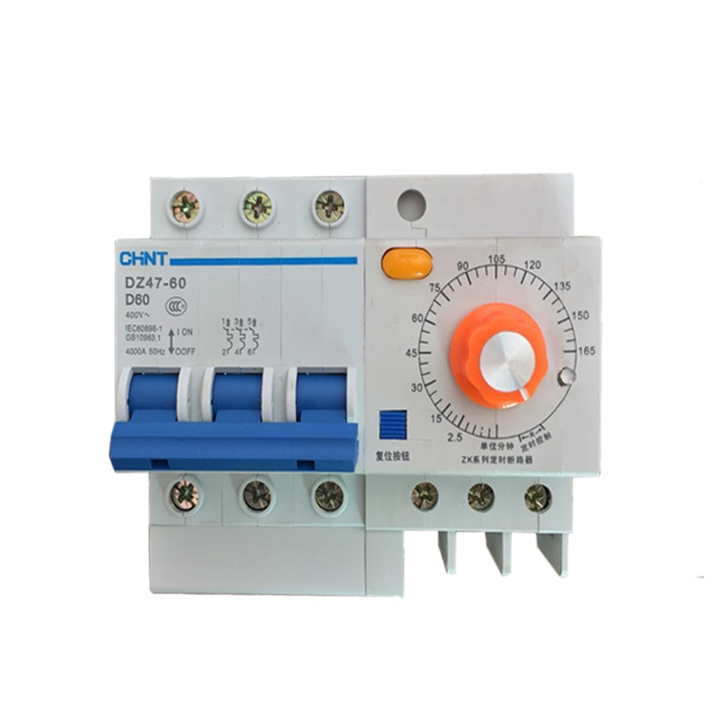 3 Phase 3 draht 380V Schaltkreis Unterbrecher mit Timer funktion 16A,32A,60A 0-20min,60min,120min,165min Lärm typ 380V Timer schalter