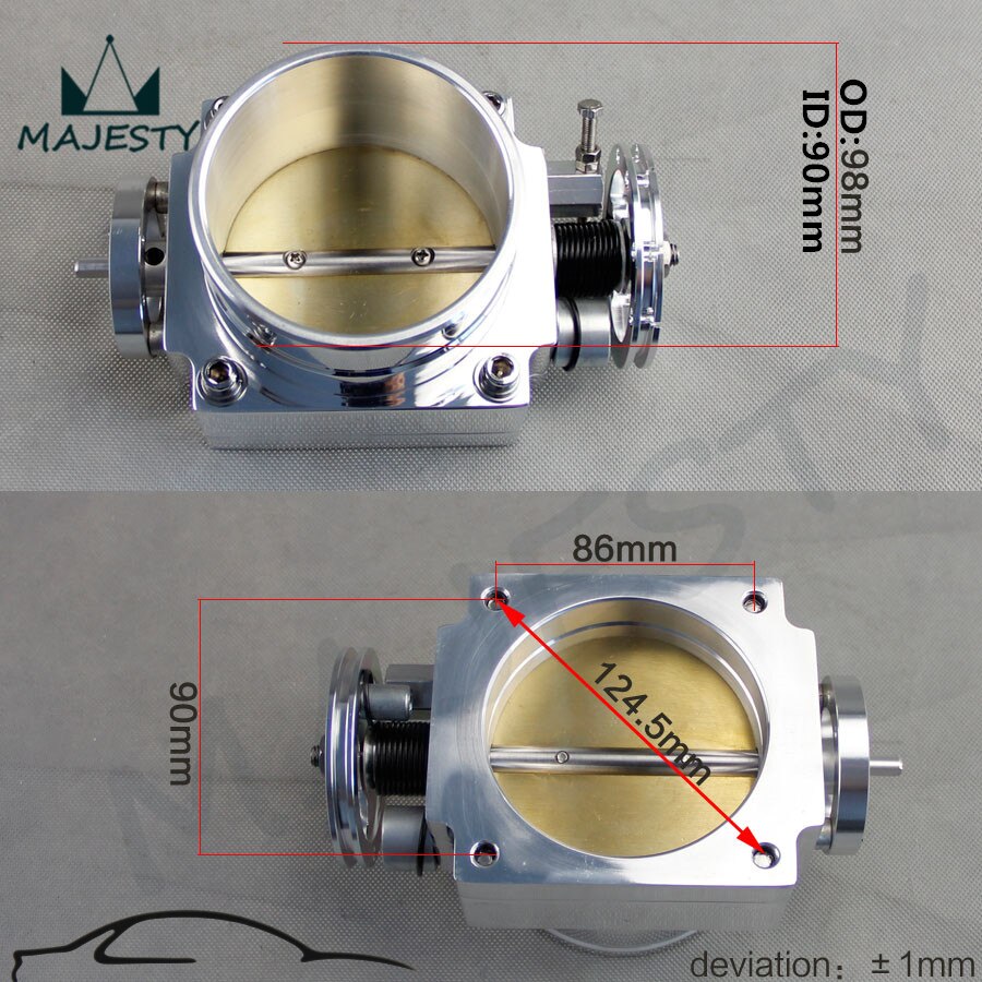 Universal 90MM VQ35TPS Throttle Body Intake Manifold RB25DET RB26DET GTS SILVER