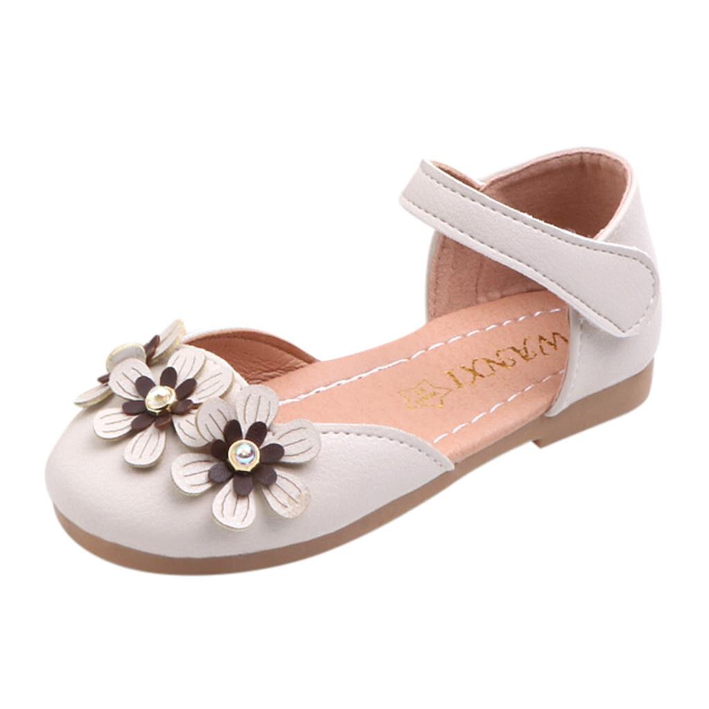 Princess Schoenen Meisjes Party Bow Schoenen Peuter Infant Solid Sandalen Kids Baby Casual Leren Prinses Schoenen