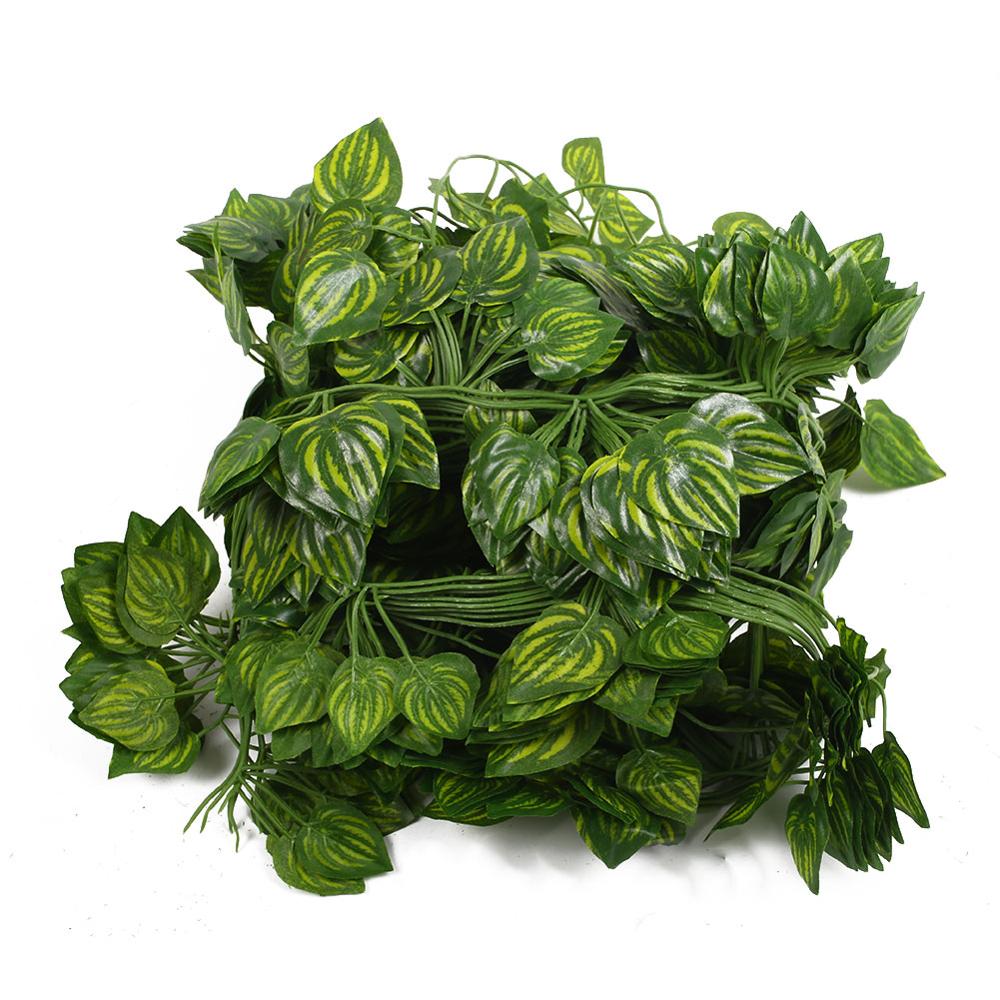 2m sztuczna kiedykolwiek zielona roślina sztuczny bluszcz liściasta winorośl ciąg wesele sufit impreza dekoracje: arbuz leaf