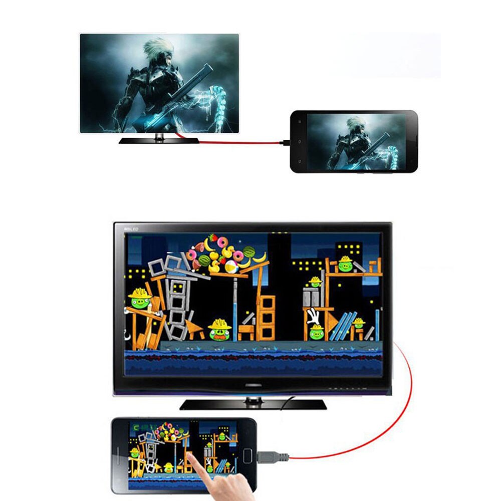 Kebidu Micro USB 11 Pin a HDMI HDTV adaptador de Cable de Video AV para Samsung Galaxy S2 I9100 S I9000 nota I9220 para HTC para Sony