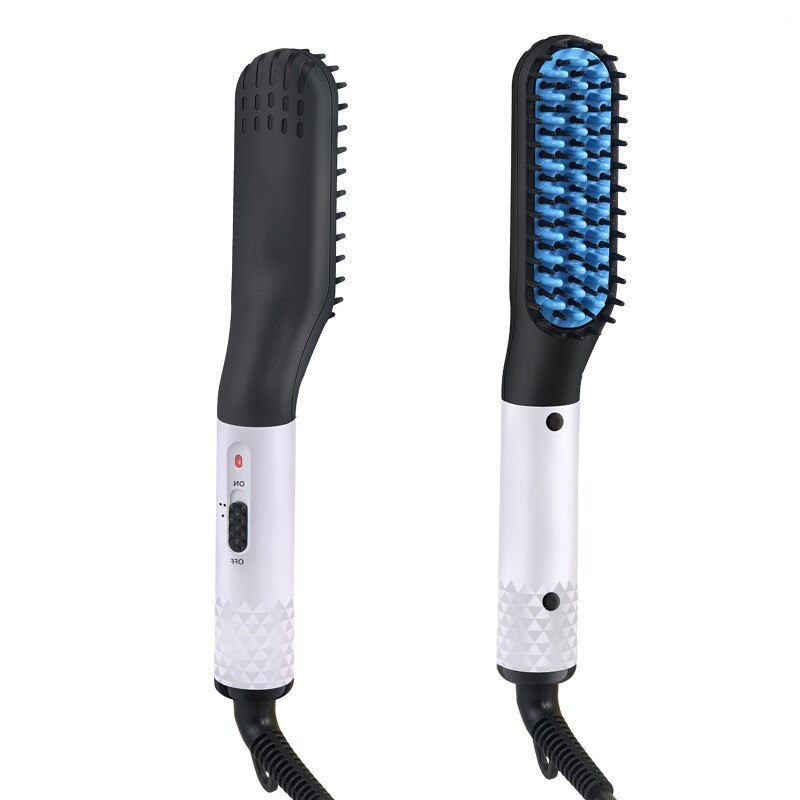 Updated Beard Straightener Multifunctional Hair Brush Man's Hair Flat Iron Beard Straightener Hair Styling Comb For Men: EU