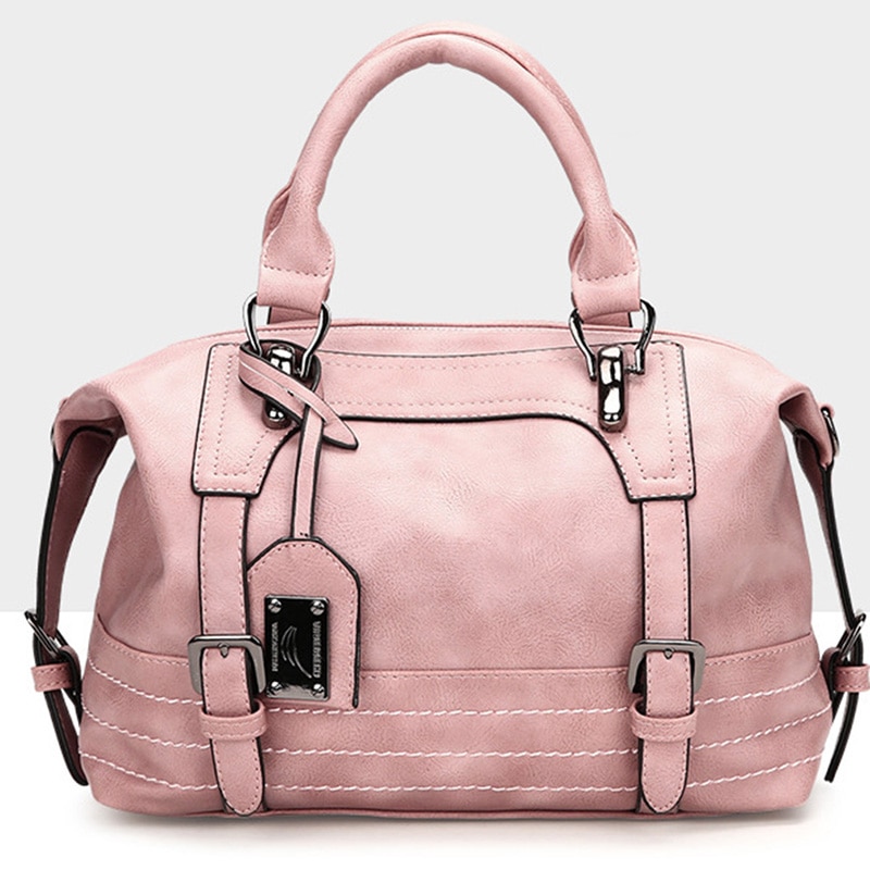 Women's PU Leather Handbag - Soft Cushion Tote - Single Shoulder Strap - Zipper Closure