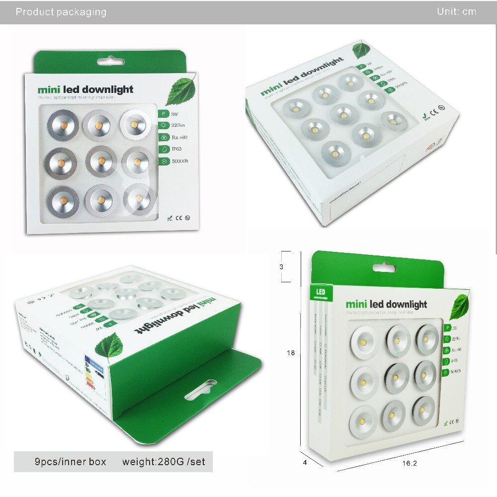 1W Mini Beleuchtung Eingang DC3V/300mA, 25mm Ausschnitt Led Downlight, 60D/120D CE ROHS Hause Dekoration Lampe IP65 12 stücke