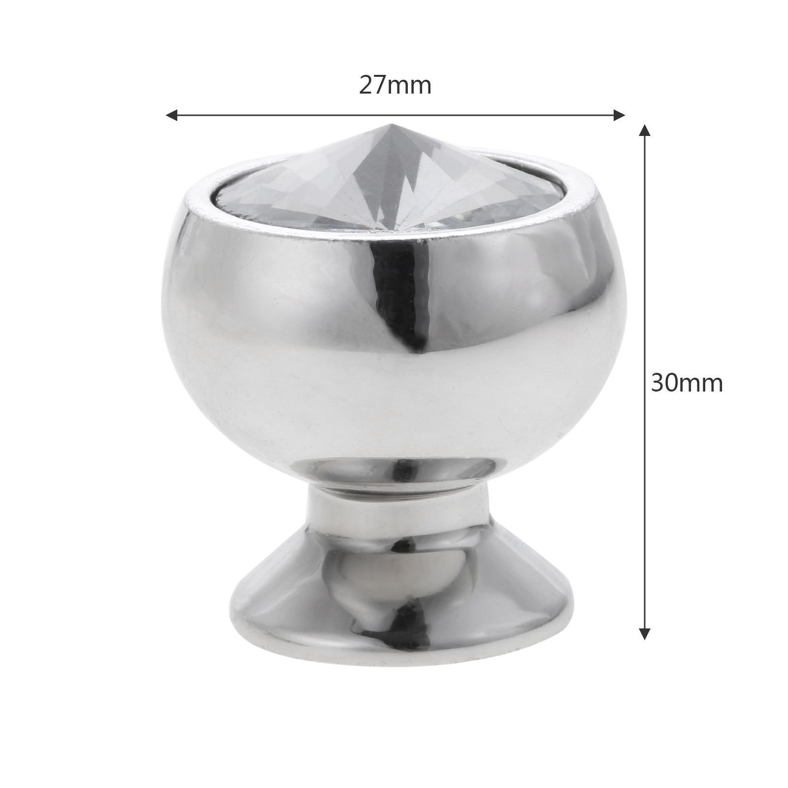 1Pc Clear Diamond Vorm Knop Enkele Poort Pull W/Schroef Plastic Crystal Gem/Bal Vorm Handvat Meubels lade Kast Kledingkast: 5