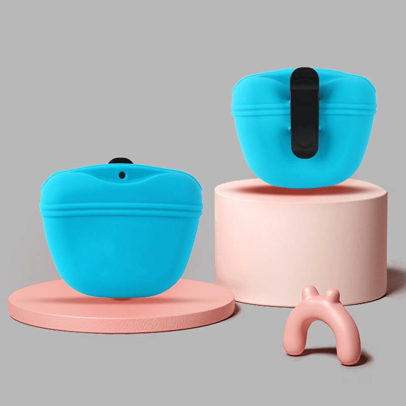 Cangurera de silicona multiusos para perros y gatos, bolsa de almacenamiento de alimentación, suministros de entrenamiento, entrenador, 1 Uds.