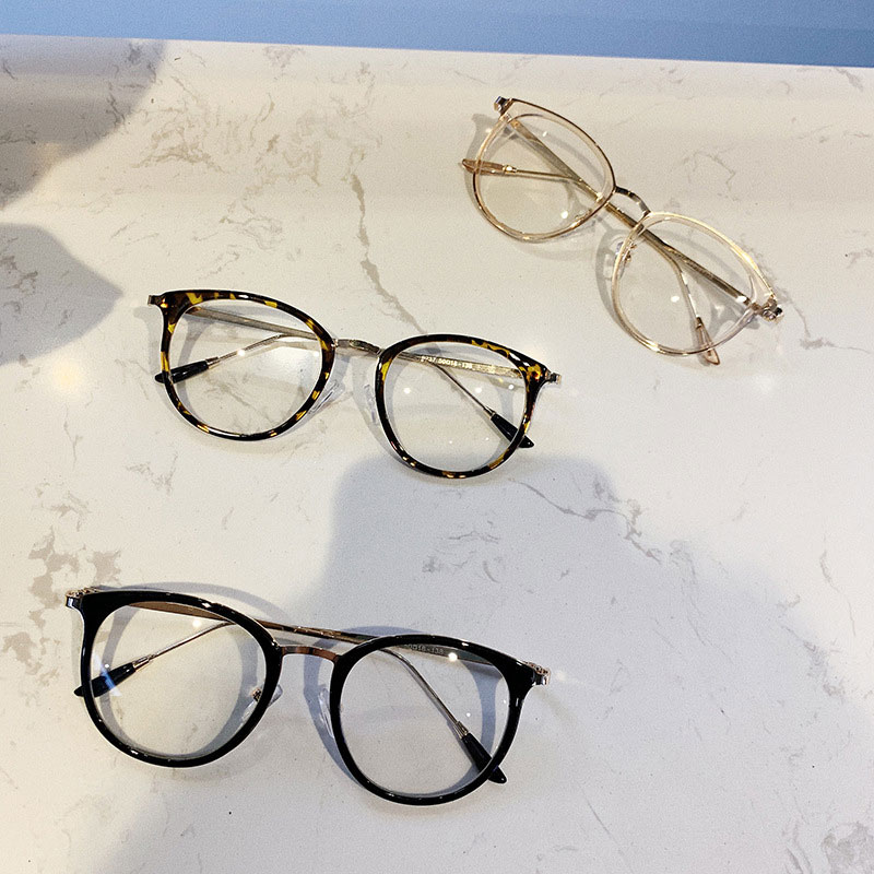 Neue retro Runde Brille Rahmen Metall Brillen Rahmen Für Männer Frauen Flache Spiegel Rahmen unisex Vision Pflege Brillen Rahmen