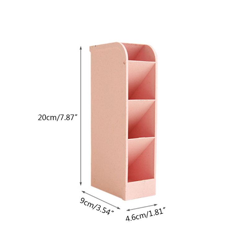 Porta pluma de escritorio multifuncional, 4/5 rejillas, caja de almacenamiento y escuela para oficina, organizador de lápices de escritorio de paja de trigo, papelería