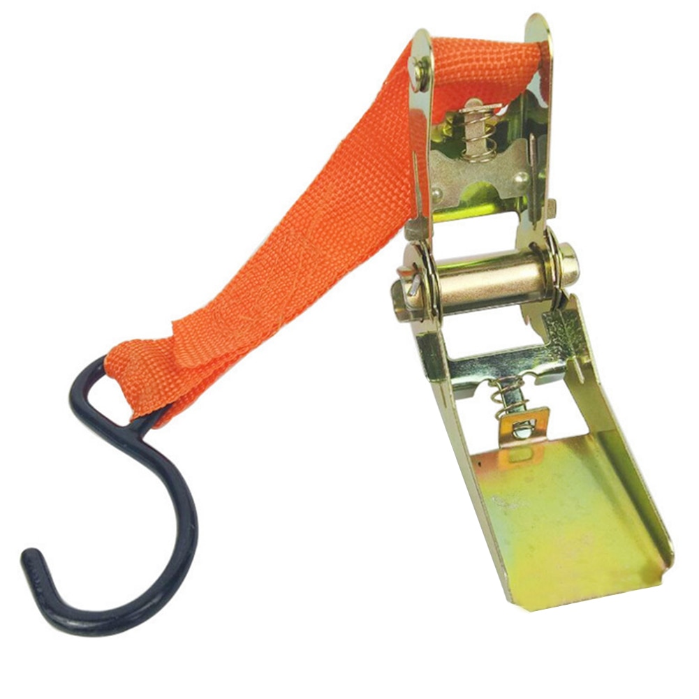 2pcs Motorcycle Lashing Bike Transport Strong Car Cargo Equipment Tension Rope Truck Tow Ratchet Strap Tie Down Belt Luggage Bag