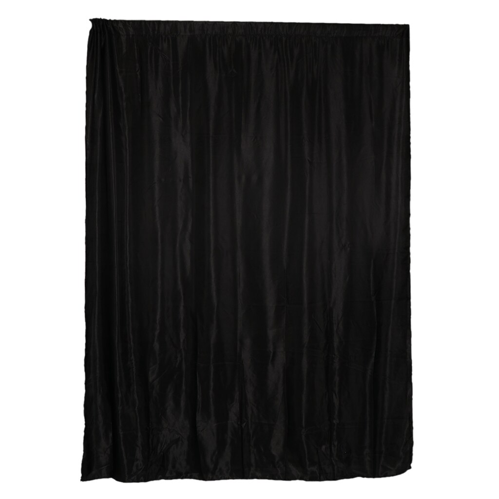 Tanko tasku sileä satiini ikkuna verhot pimennysverhot kaihtimet verhot kodin makuuhuoneen sisustukseen kauppakoristeet - musta , 150 x 250cm