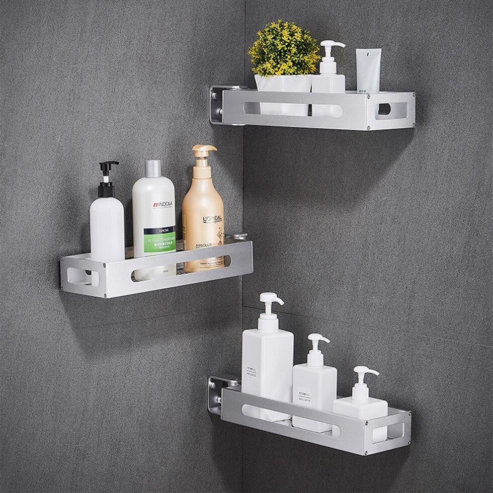 Bathroom 1\2\3 Tier Black Spice Rack Kitchen Pantry Rack Organizer Wall Hanging 180 Degree Rotating Corner Shelf