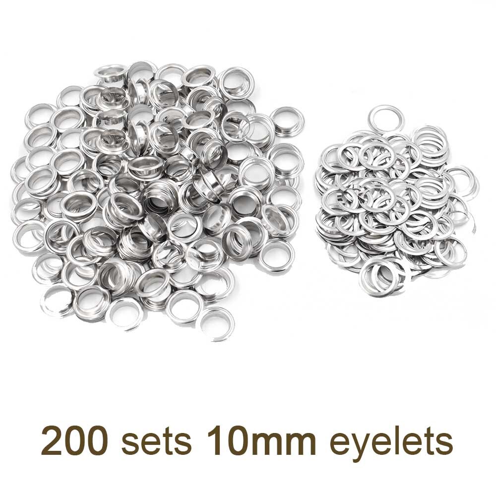 (100 pieces/lot) An inner diameter of 10mm eyelets. Gas buttons. Metal pores. Hollow rivets. Shoebox pores. Wearing rope hole.: 200 sets eyelets