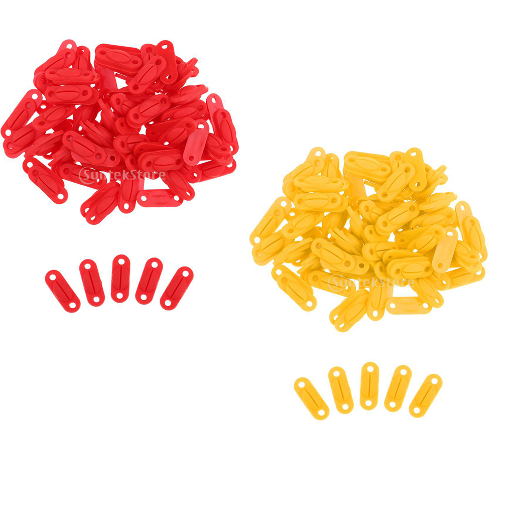 Confezione da 100 pezzi racchetta da Badminton racchetta passacavi occhielli proteggi corde giallo rosso