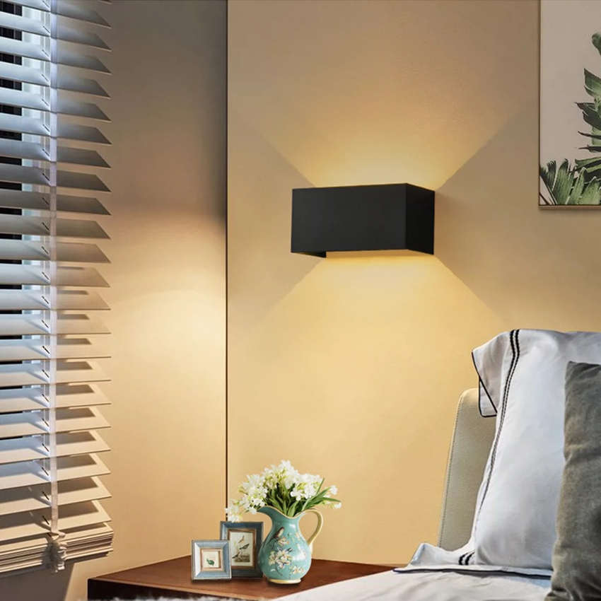Ich bin Freien wasserdichte Wandleuchte quadratische Lampe Innen Schlafzimmer Wohnzimmer Wandleuchten Außenhof Veranda Lampe Leuchte Beleuchtung