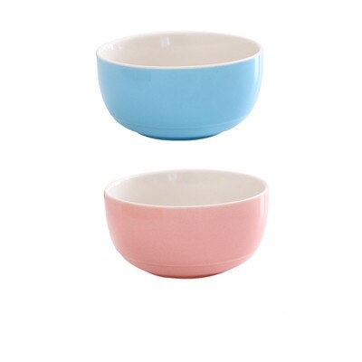 Ceramic bowl set home eating bowl Japanese rice bowl 4 set small dining ceramic bowl bone china soup bowl: Two-piece set
