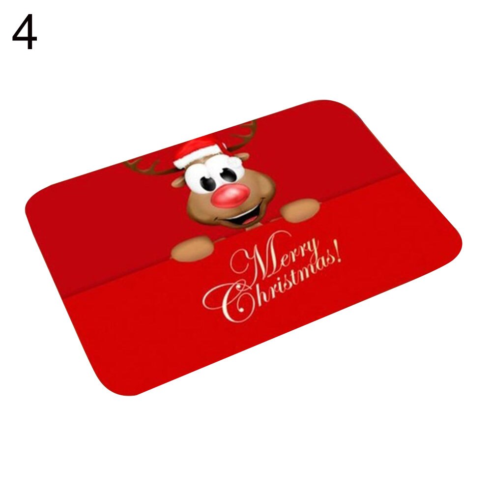 Noël père noël renne bonhomme de neige anti-dérapant paillasson tapis de sol tapis salle de bain: 4