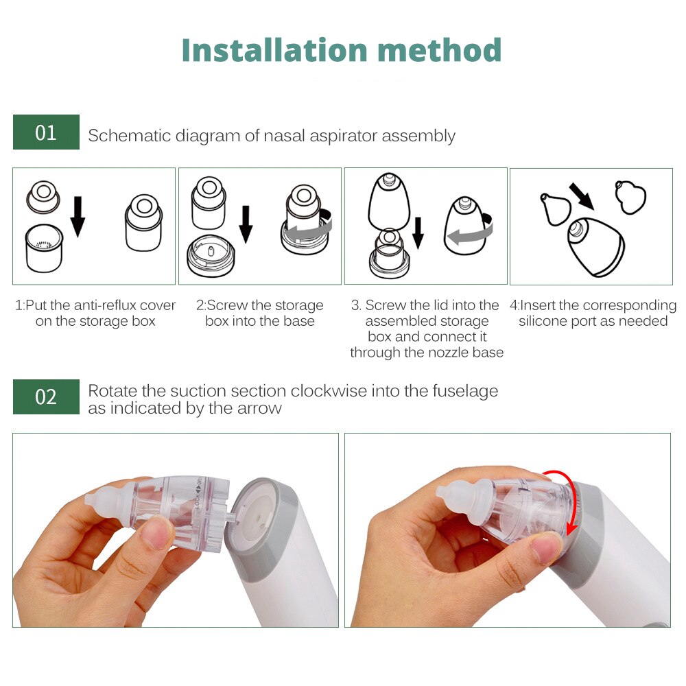 Baby Nasal Aspirator Adjustable suction Nose Cleaner Newborn infantil Safety Sanitation Nasal dischenge patency tool