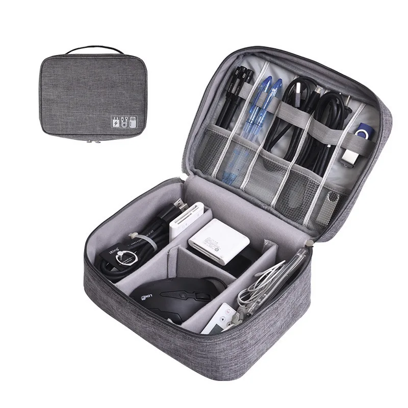 Wielofunkcyjna torba do przechowywania akcesoriów cyfrowych do telefonu komórkowego Pendrive USB Power Bank Mobilny dysk twardy Organizer kabli do transmisji danych