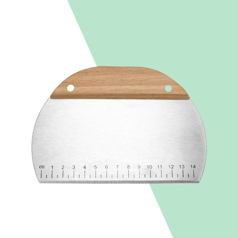 Coupe-pâtisserie en acier inoxydable, grattoir à farine, échelle de hachoir, coupe-pâte à Pizza, couteau ondulé, trancheur de frites: Rose