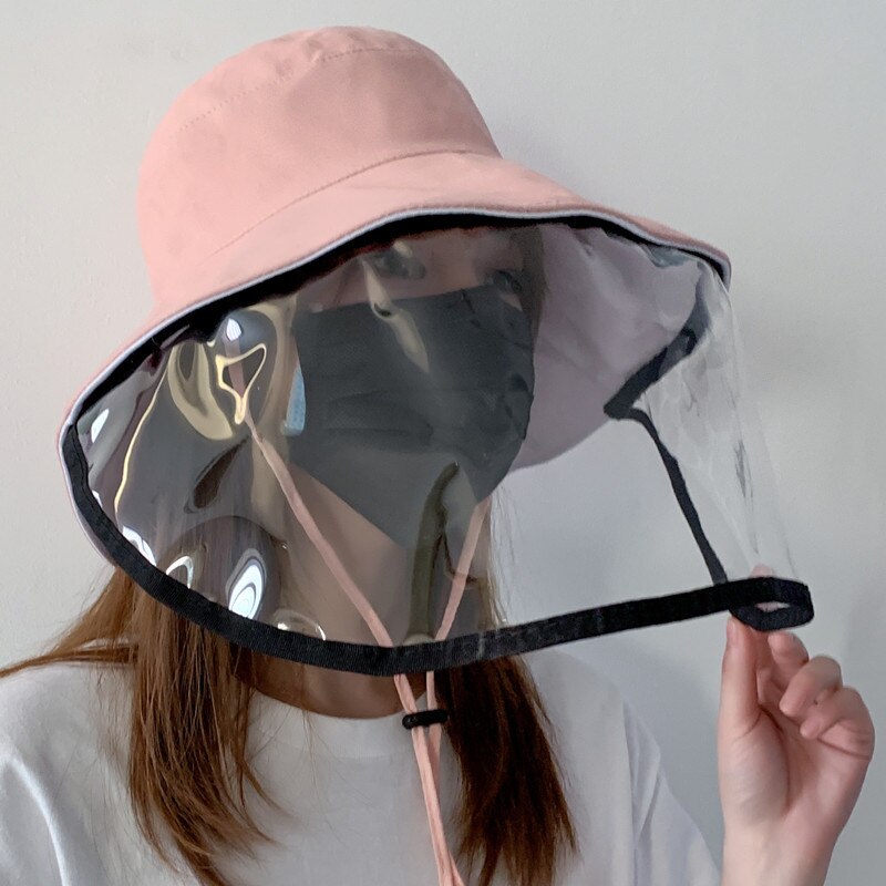 Multifunctionele Beschermende Cap Beschermende Cap Oogbescherming Anti-Fog Winddicht Cap Anti-Speeksel Masker Cap: Fashion pink