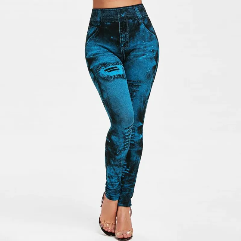 Mallas elásticas de imitación para mujer, mallas ajustadas sexis a la con realce para gimnasio, mallas informales simples de cintura alta, ropa de calle