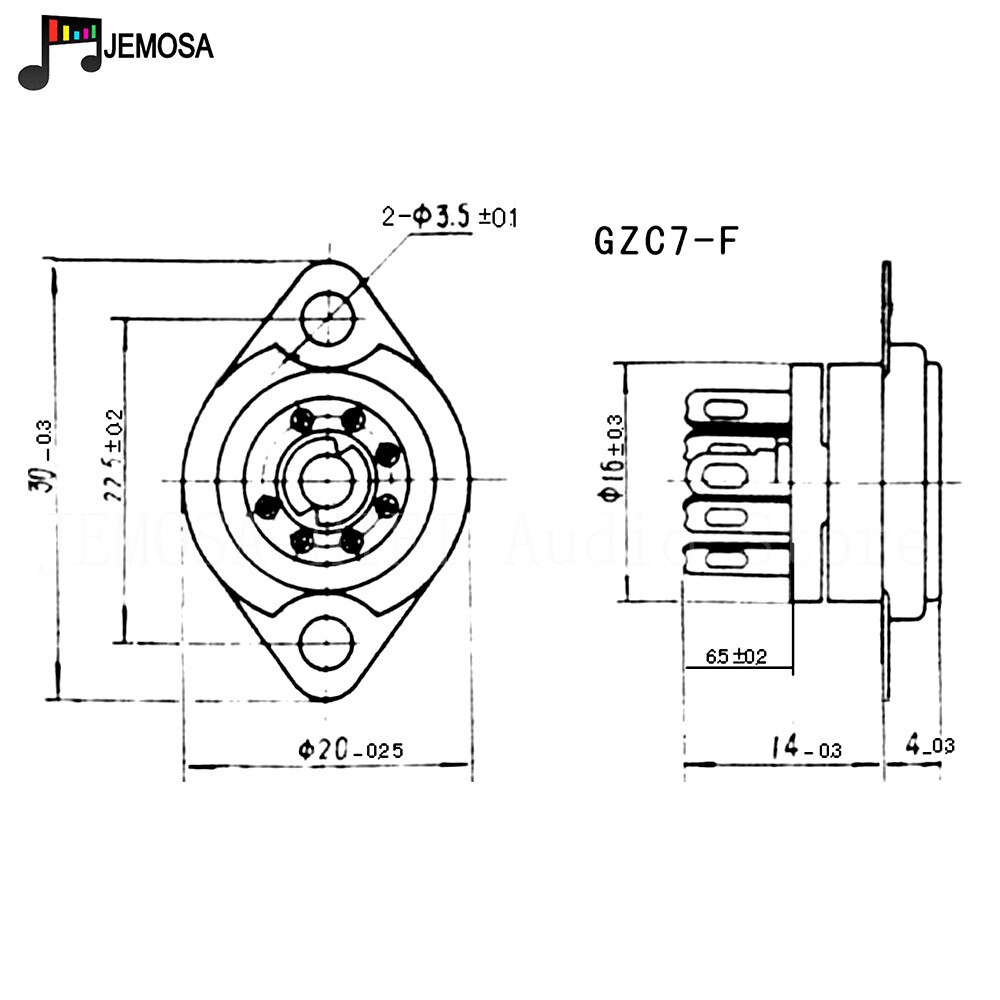 10 pçs tubo de cerâmica soquete 7 pinos tubo de elétron assento para aee91 ec92 6j1 6j4 6j5 6z4 6x4 6a2 6h2 1a2 tubo de vácuo frete grátis