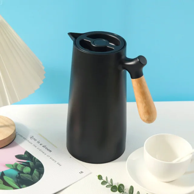 1l Grote Capaciteit Ketel Huishoudelijke Koffiepot Glazen Voering Warm Water Kan Fles Vacuüm Fles Thermos Nordic Thermische Isolatie