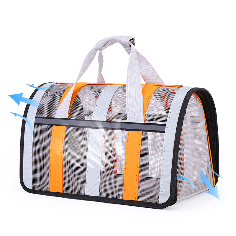 Przenośna torba podróżna dla psa i kota Oddychająca siatka dla małych psów i kotów Składana torebka z siatki dla małych i średnich klatek