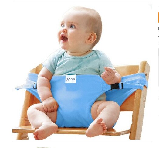 Bærbart babysædebetræk til dinglende rejseindkøb. sikkerhedssele justerbar babyaktivitetsindkøbskurvbetræk: Himmelblå