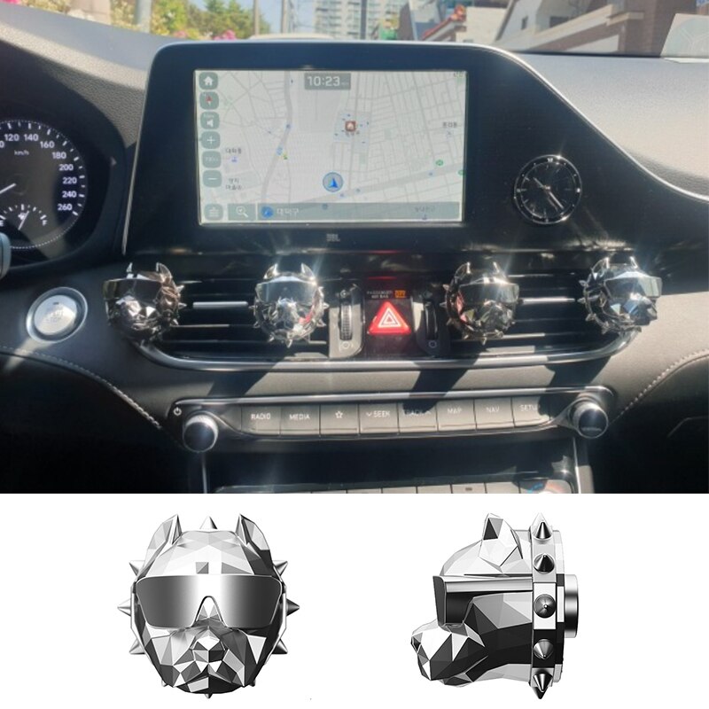 Fragancia Bulldog Debull ambientador de coche imán sólido Perfume Auto olor difusor Mini Aroma aire refresca accesorios de coche
