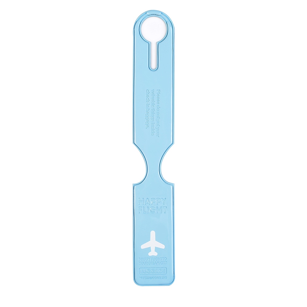 PVC Cute Travel Luggage Label Straps Suitcase ID Name Address Identify Tags Luggage Tags Airplane Travel Accessories: Blue