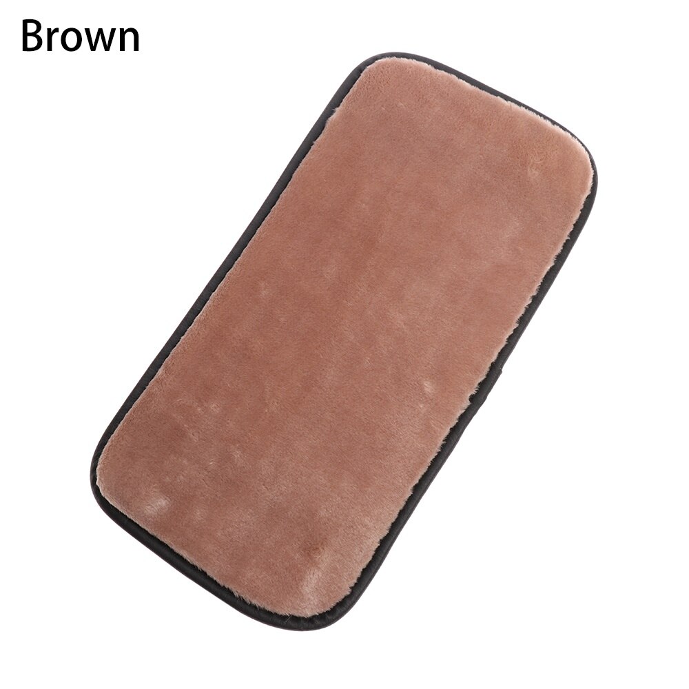 1PC Auto Armsteun Box Pad Cover Center Console Box Armsteun Pad Kussenhoes Duurzaam Mat Voor Auto Auto SUV interieur Accessoires: Brown