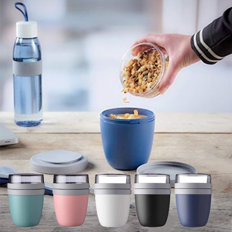 700ml Mittagessen Kasten Suppe Kasten Versiegelt Dicht freundlicher Lunchbox Lebensmittel Behälter Mahlzeit Vorbereitung Bento Mikrowellen Weizen Stroh Frühstück Können