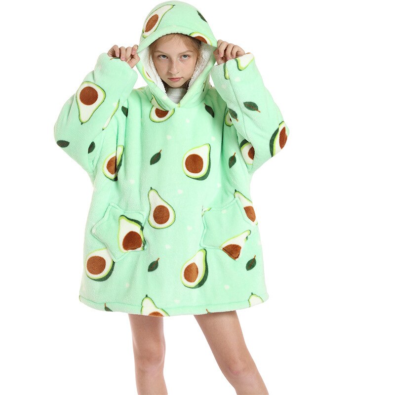Kigurumi-Pijama Infantil de franela con capucha para niña y niño, ropa de dormir suave y cálida, con estampado, de invierno: 17