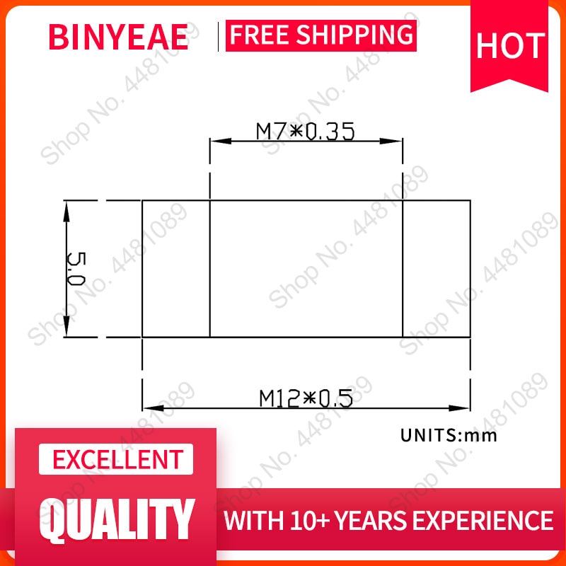 BINYEAE Mount lens holder M7 mount to M12 mount adapter ring, M7 to M12 mount converter ring adapter