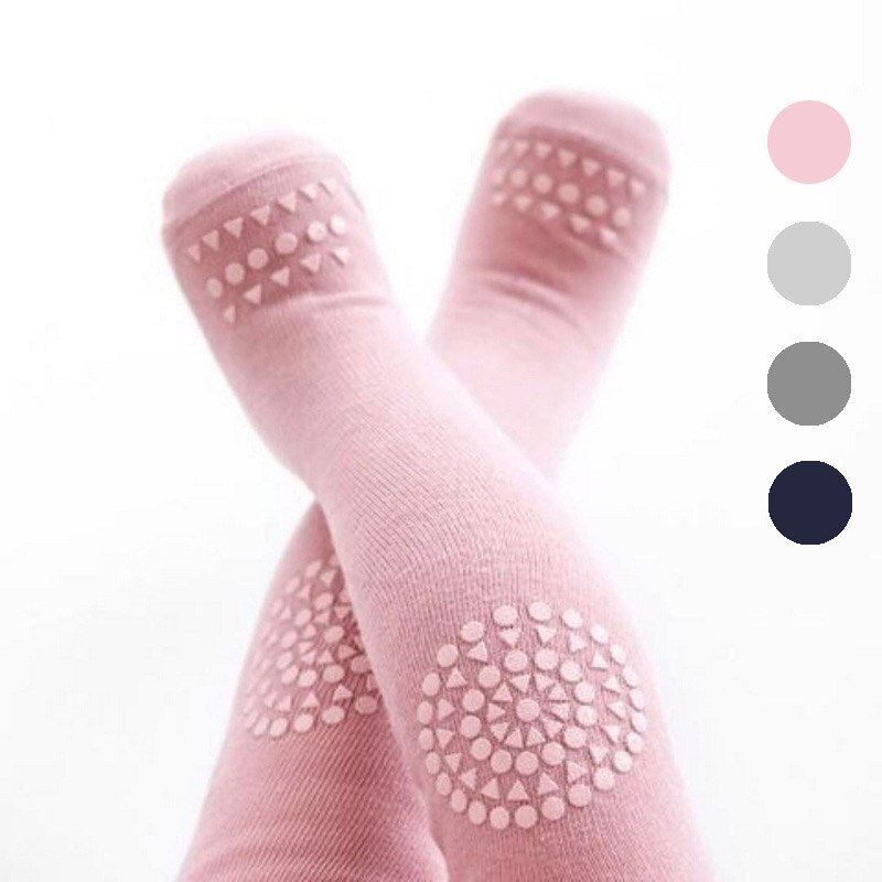 Vår höst baby kryp tight anti-stress strumpbyxor barn baby småbarn halkskydd strumpbyxor med gummidyna