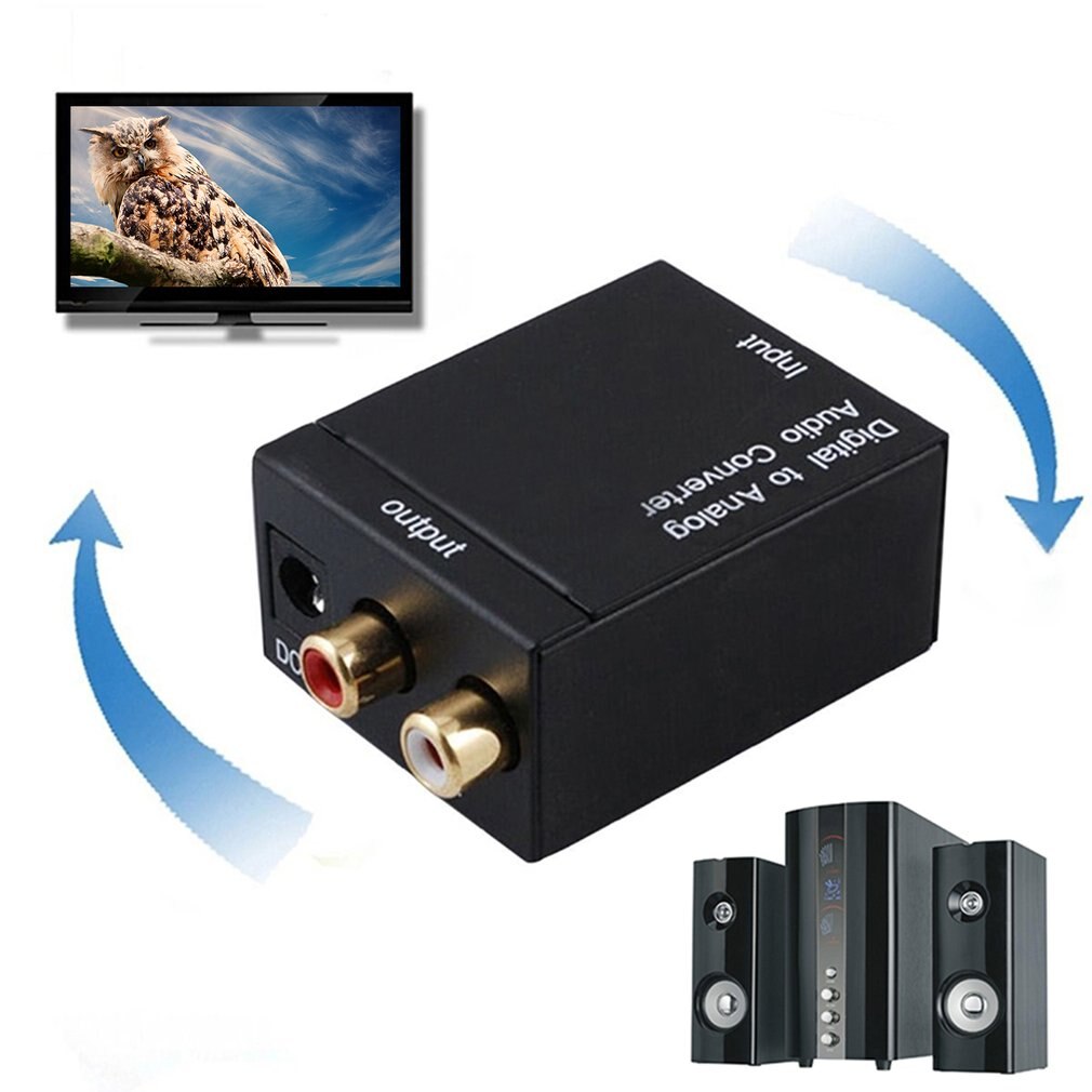 Optical Digital Stereo Audio SPDIF Toslink Coaxial Signal To Analog Converter DAC Jack 2*RCA Amplifier Decoder Adapter dropshipp