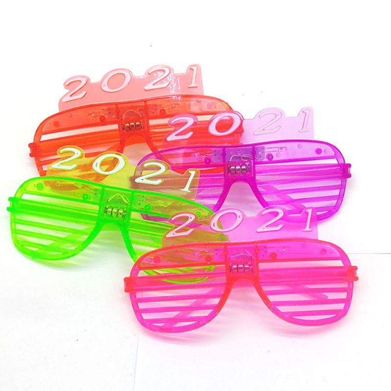 Montura de gafas LED para niños y adultos Con luz intermitente, números, tonos de obturador, gafas luminosas para vacaciones, Año , suministros para fiestas de neón