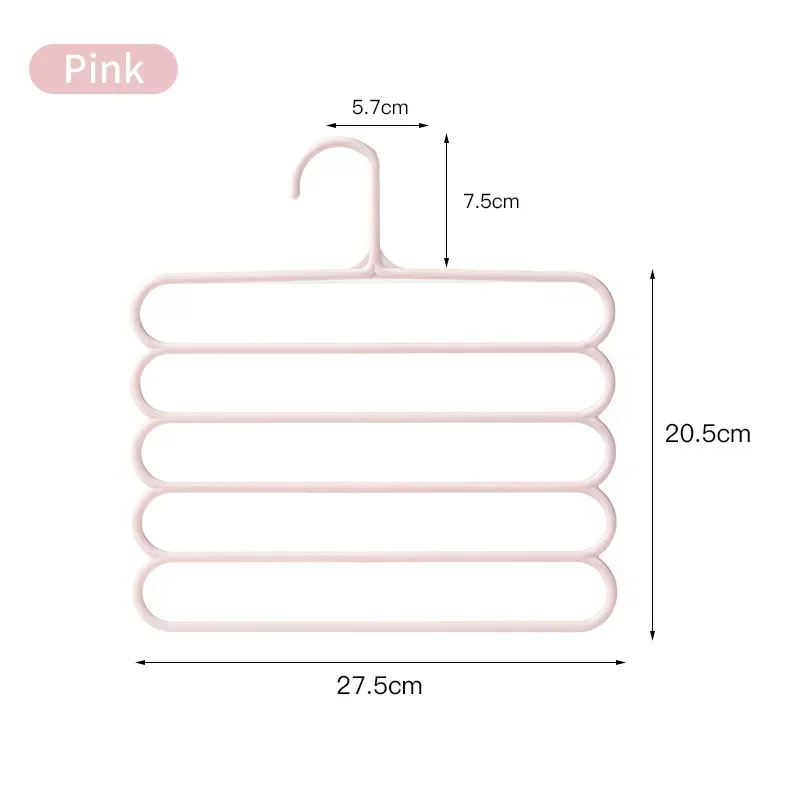 5 Lagen Kleerhangers Broek Broek Broek Hangers Handdoek Sjaals Rekken Kast Opslag Organisatoren Kleding Opslag Organisatie: MULTI
